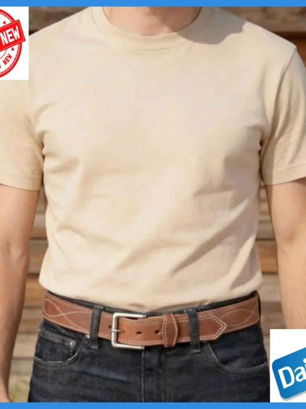 Men's Western Leather Work Belt 40 Size 14oz Harness Roller Buckle